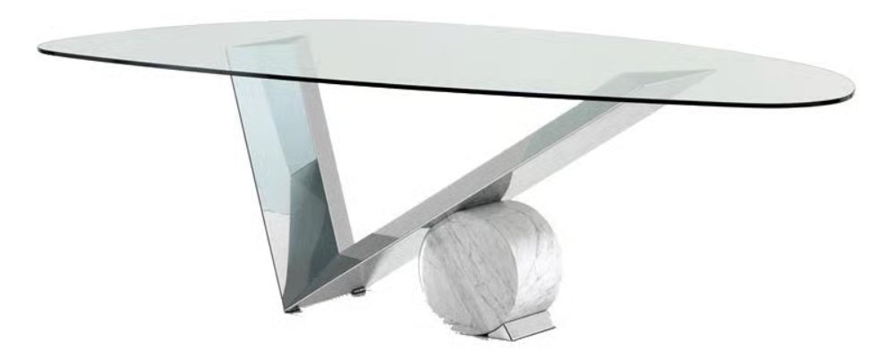 Valentinox Fixed Table by Cattelan Italia with sculptural artistic base design